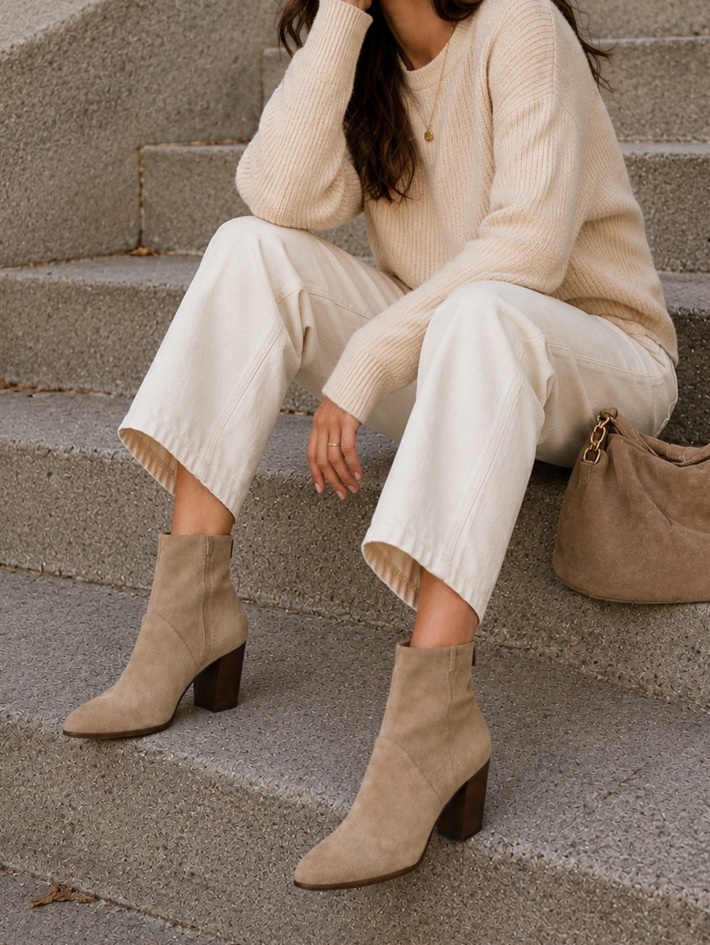 Franco‎ Sarto Pia Ankle Bootie Cookie Tan Suede Brand New Size 10